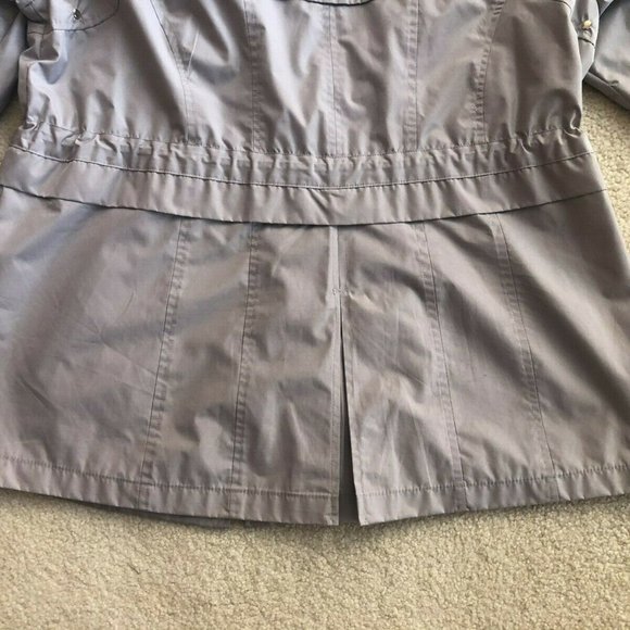 INTL DETAILS Women's Rain Jacket Coat XL Gray Lightweight Removable Hood - Picture 12 of 14